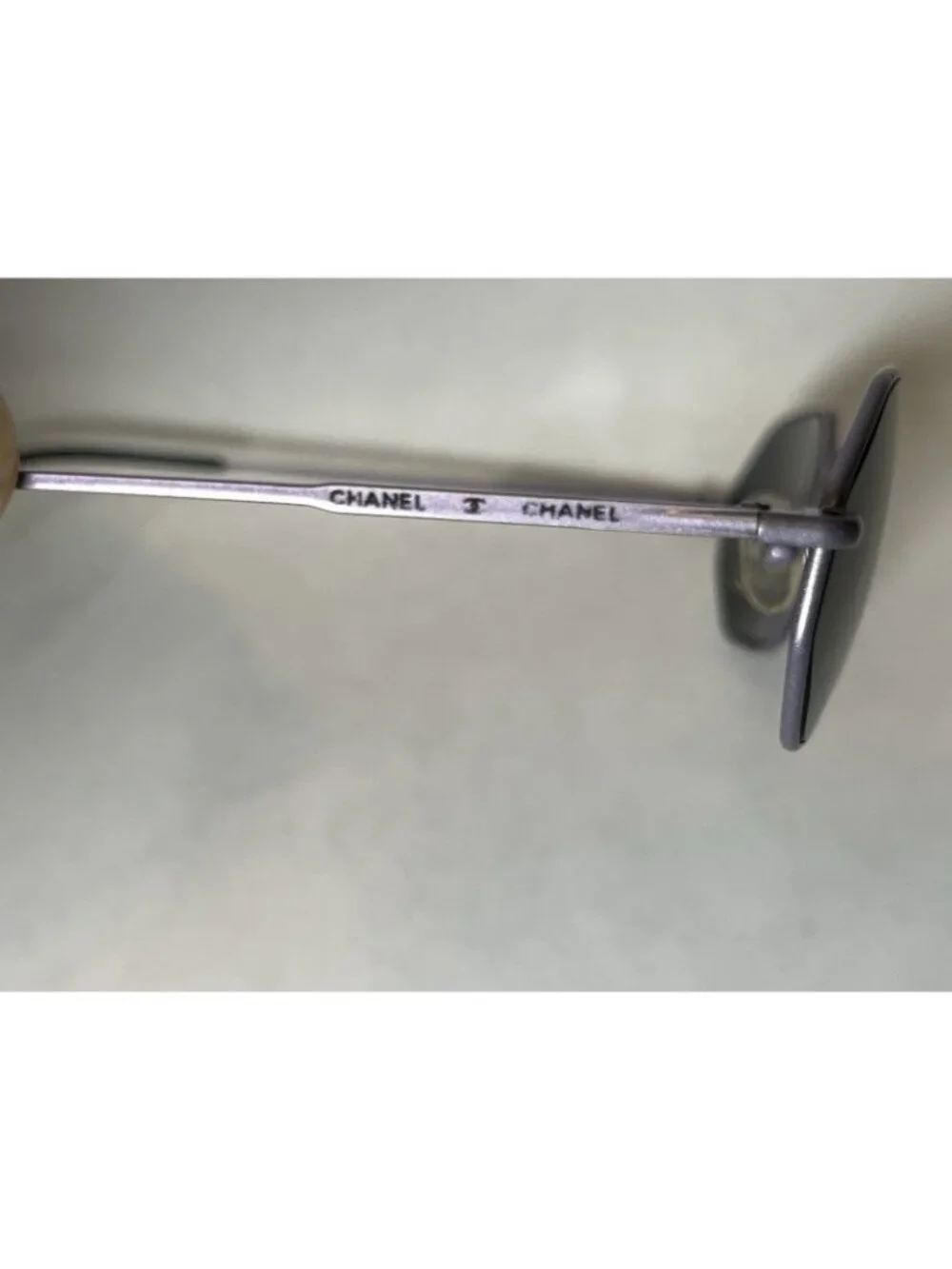 CHANEL 3108 c.520 Purple Metal Geometric Sunglasses Gray Tinted UV400 120mm